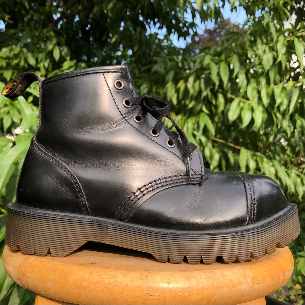 Dr. Martens Steel Toe Chunky Toe Cap Boots